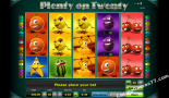 play slot machines Plenty on twenty Greentube